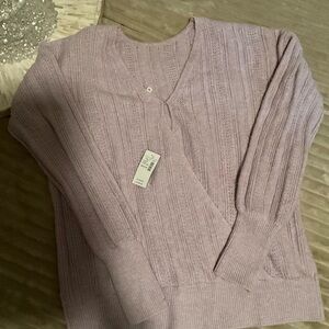 Maurices Light Purple V Back Sweater NWT Size Medium